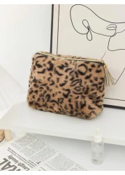 حقيبة سفر متعددة الوظائف ذات سعة كبيرة، حقيبة مستحضرات تجميل بطبعة نمر محمول، حقيبة للرعاية والأدوات الصحية،