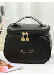 1pc Travel Makeup Bag Multi Layer Compartment Makeup Organizer Bag For Cosmetics Skincare Toiletries Portable Makeup Case Pouch For Lipstick Brushes Eyeshadow Mirror Eyeliner Lip Gloss Skincare Toothb