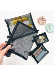 4 Pieces Set Makeup Storage Bag Bathroom Supplies Storage Bag Multi Functional Lightweight Storage Bag Travel Luggage Storage Bag Summer Travel Vacation Home Bathroom Decor Holiday Makeup Organizer