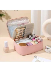Multi Function Makeup Bag Large Capacity Cosmetic Organizer Travel Portable Handheld Waterproof Toiletry Bag Travel Essential Makeup Organizer