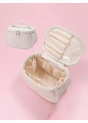 1pc Waterproof Handbag Large Capacity Cosmetic Bag Oil Proof Storage Makeup Bag Bathroom Cosmetic Bag Portable Travel Toiletry Bag Suitable For Lipstick Makeup Eyeshadow Palette Skincare Makeup Brushe