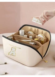 1pc Summer Travel Cosmetic Bag Waterproof Handheld Toiletry Organizer Large Capacity Makeup Bag Oil Proof Makeup Brush Storage Bag Bathroom Makeup Bag Portable Travel Makeup Organizer Storage For Lips