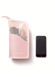 1pc Spacious Lightweight Portable Travel Toiletry Bag Multifunctional Cosmetic Makeup Organizer Pouch With Zipper Closure Suitable For Lipstick Brushes Skincare Phone Coins Small Items For Home Travel