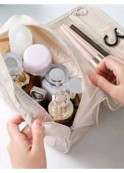 1pc Travel Storage Pouch Waterproof Toiletry Bag Large Capacity Summer Cosmetic Bag Multi Function Storage Bag Portable Storage Bag With Handle Zipper Pouch Suitable For Beach Business Trip Cosmetics