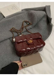 Nanfeng Chio2n Fancheng Red Maple Small Square Bag Women s New Red Chain Shoulder Crossbody Bag