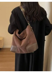 حقيبة كتف نسائية صلبة ذات لون عتيق متعددة الاستخدامات ذات طراز كاجوال