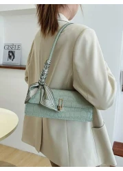 New Solid Color PU Scarf Bag With Lid Style Inner Layer Zipper Fashionable And Versatile French Armpit Bag Women s Baguette Bag Suitable For Women s Daily Outings Shopping Parties Girlfriends Christma