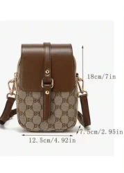 حقيبة كروس بدي متعددة الوظائف مع جيوب متعددة ، جيب للهاتف الخلوي ، فتحة للسماعات للنساء ديكور اللؤلؤ الاصطناع