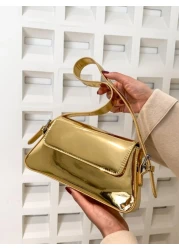 Metallic Flap Bag