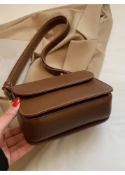 حقيبة مربعة صغيرة مع الطية، حقيبة نسائية بأسلوب بسيط