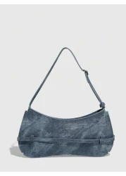 1pc Women s PU Leather Simple Solid Color Handbag Versatile Small Shoulder Bag With Spaghetti Strap Glossy Lacquer Leather Underarm Bag Mini Red Clutch