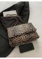 Fashionable Leopard Print Large Capacity Casual Tote Bag Leopard Print Purse For Women Leopard Comeback