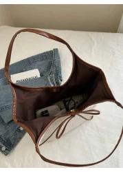 Elegant And Fashionable Handbag Bowknot Decor Shoulder Bag For Women Suitable For Commuting And Daily Use Valentines