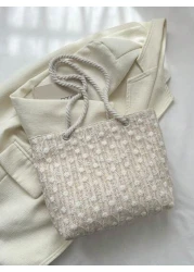 قطعة واحدة، حقيبة كتف تصلح للتنزه والشاطئ مع تصميم سحاب للإغلاق، مناسبة للأعراس والأعياد والأنشطة الترفيهية