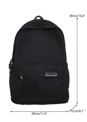Men s Solid Color Versatile Water Resistant Backpack Schoolbag Black Christmas Teacher Gift College University Bag For School Bag School Backpack Students School Supplies School Pencil Case Gifts Fall