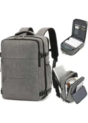 1pc Large Capacity Backpack With Shoe Compartment Casual Backpack With Charging Port Portable Laptop Bag For Hiking Camping Outdoor Recreation Student Bookbag Carry On Backpack Airline Approved Travel