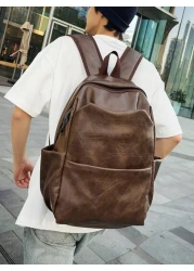 PU Waterproof Large Capacity Backpack Suitable For School Travel Laptop Cartoon Camo Pattern Fashion Casual Business Hiking Outdoor Multi Function Bag Black Great Gift For Father Boyfriend Backpack Fo