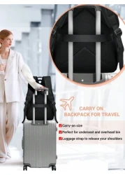 حقيبة ظهر للسفر للرجال حقيبة الكمبيوتر المحمول 15.6 بوصة، حقيبة ظهر كبيرة مقاومة للماء لأغراض العمل والكمبيوتر