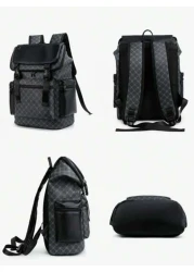 Men s Black Floral Flap Backpack Large Capacity Business Commuter Computer Bag Multi Pocket For Outdoor Activities Camping Gym Yoga Biking Perfect Gift For Men Essential For Students Backpack For Trav