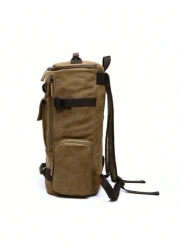 Men s Backpack Retro Canvas Multi Compartment Large Capacity Laptop Commuting Bag Travel Luggage Backpack Backpack With Snap Flap Pocket And Side Zipper Pocket Perfect For Camping And Hiking Large Cap