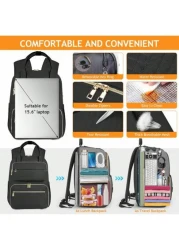 NEWHEY Lunch Backpack For WMen 15 6 In Laptop Backpack With Insulated Bag Waterproof Travel Backpack Flight Approved With USB Charging Port For Work School Picnic Backpack For Travel