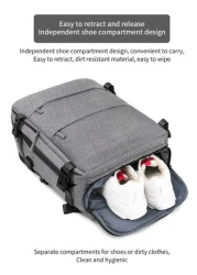 Backpack Travel Bag Large Capacity Multi Compartment Suitable For Short Trips Traveling Summer With USB Port Suitable For Business Trip Travel Camping Laptop Bag Oxford Cloth Solid Color Simple Stylis