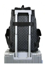 1pc 18 1in 12 2in 5 9in Fashion Men Functional Backpack Large Capacity Multipocket Backpack Scratch Wear Resistant Material Suitable For Travel Commuting Fits 15 6 Inch Laptop Adjustable Shoulder Stra