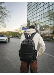 قطعة واحدة حقيبة ظهر عصرية مزدوجة، سعة كبيرة خفيفة الوزن متعددة الجيوب، مصنوعة من مادة البولي يوريثان مناسبة