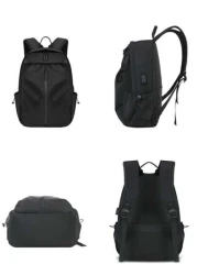 Men s Solid Color Backpack Large Capacity Laptop Bag For Business Commuting And Short Trips With Side Charging Port Multi Functional Pockets Ideal For Outdoor Activities Gym Yoga Biking Perfect Gift F