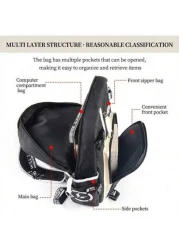 Luminous Cartoon Astronaut Backpack Minimalist Lightweight Oxford Cloth Large Capacity Computer Bag Adjustable Travel Campus Backpack All Webbing Randomly Printed Anime School Supplies