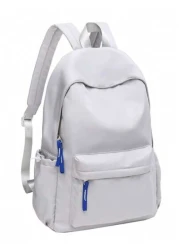 1pc Black Blue Zipper Stylish Backpack Everyday School Bag