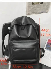 Men Large Capacity Backpack Schoolbag For Travel College School Leather Bag Vintage Sport Water Proof Portable Laptop Bag Black Bag Gifts Rucksack Fathers Day Extra Large School Backpack Purse Holiday