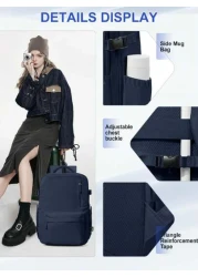 حقيبة ظهر للسفر وافق عليها للطيران، سعة كبيرة من القماش النايلون مقاومة للماء, حقيبة ظهر للتخييم والمشي لهواة