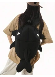 peach tree حقيبة ظهر يومية للجنسين بتصميم قرش من نوع خوخ، مناسبة للمدرسة الثانوية والجامعة والأزواج والسفر والريا