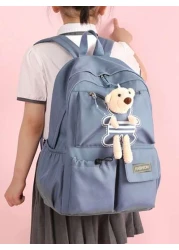 حقيبة ظهر نسائية بتصميم عالي الرقي مناسبة لطالبات المدارس المتوسطة والثانوية، حقيبة ظهر جميلة