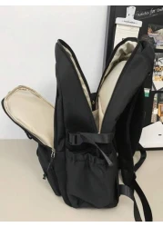 Large Capacity Men s Backpack Stylish And Simple With Multiple Pockets Suitable For Students Versatile Letter Print Commuting Unisex