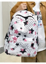 New Star Versatile Backpack For Women High Beauty Junior High School High School Large Capacity Backpack Niche Commuter Student Backpack Fashion Backpack Student Male New Junior High School High Schoo