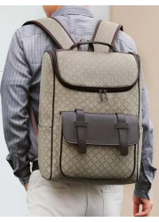 Men s Flip Top Casual Backpack Large Capacity Laptop Backpack Business Travel Backpack Suitable For Commute Back To School Father s Day Gift Travel