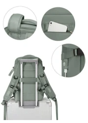 حقيبة ظهر للسفر للرجال والنساء، حقيبة ظهر كبيرة للحمل اليدوي، حقيبة سفر شخصية، حقيبة ظهر معتمدة من الخطوط الج