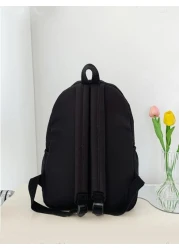 Men s Fashionable Casual Backpack With Large Capacity Solid Color Suitable For School Commuting And Travel Nylon Minimalist Laptop Backpack Black Backpack For Vacation School Bag Outdoor Present Valen