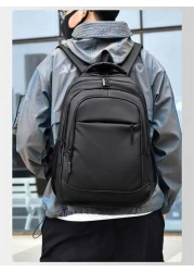 1 PC Water Proof And Wear Resistant Men s Large Capacity Backpack Travel School Bag College School Casual Backpack Solid Color Backpack Sports Holiday Essentials Travel Bag Summer Large Bag Spring Sch