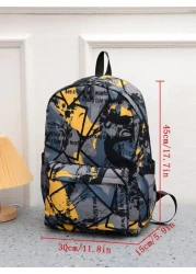 15Inch Foldable Men Colorblock Large Capacity Backpack Schoolbag For Travel College School Rucksack Men Gifts Multi Functional Outdoor Portable Fashionable Casual Dad Goyard Vacation Funny Gifts Chris