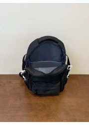 15 6Inch Large Capacity Water Proof Foldable Dirty Resistant Letter Patch Decor Laptop Backpack Medium Black Schoolbag For Travel College School Casual Backpack Thanksgiving Purse Computer Black Bag H