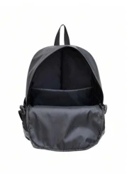 Color Block PU Leather Backpack Casual Travel Bag Student Schoolbag 15 6 Inch Laptop Backpack Black School Backpack Students Book Bag Cartoon Print Camouflage Fashion Leisure Print Backpack Black Bag