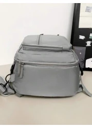 Casual Sports Gym Bag Large Capacity Multi Layer Lightweight Travel Duffel Bag Solid Color For Men College Students