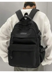 New Multi Layer Design Backpack With Simple And Versatile Style Large Capacity Backpack For Students To Go To School Class And Travel Unisex