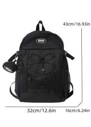Men s Backpack Large Capacity Simple Solid Color Backpack Student Backpack Small Bag In Picture Purchase Bag Gift