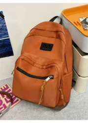 New Spring Versatile Backpack With Solid Color For Primary And Secondary School Students Large Capacity Travel Bag Minimalist Backpack For Going Out Men s Casual Backpack