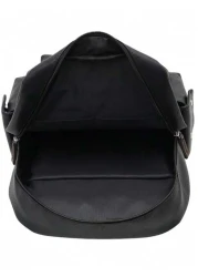 Men s Fashionable Casual Simple Contrast Color PU Multi Pocket Flap Large Capacity Backpack Versatile Backpack Suitable For Business School And Shopping