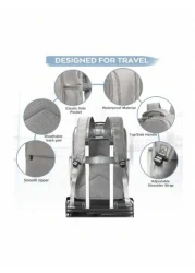 حقيبة ظهر لاب توب مقاوم للماء للعمل والسفر، وظيفية مضادة للسرقة مع إبزيم إطلاق للرجال، تناسب أجهزة الكمبيوتر